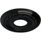 Ekena Millwork Jackson Ceiling Medallion (Fits Canopies up to 7 3/8"), 12 1/4"OD x 4"ID x 1 1/8"P, Black Pearl CM12JABPS - alternate 3